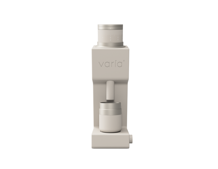 Varia VS4 Kaffeemühle in Sand – Frontansicht – Coffee Coaching Club