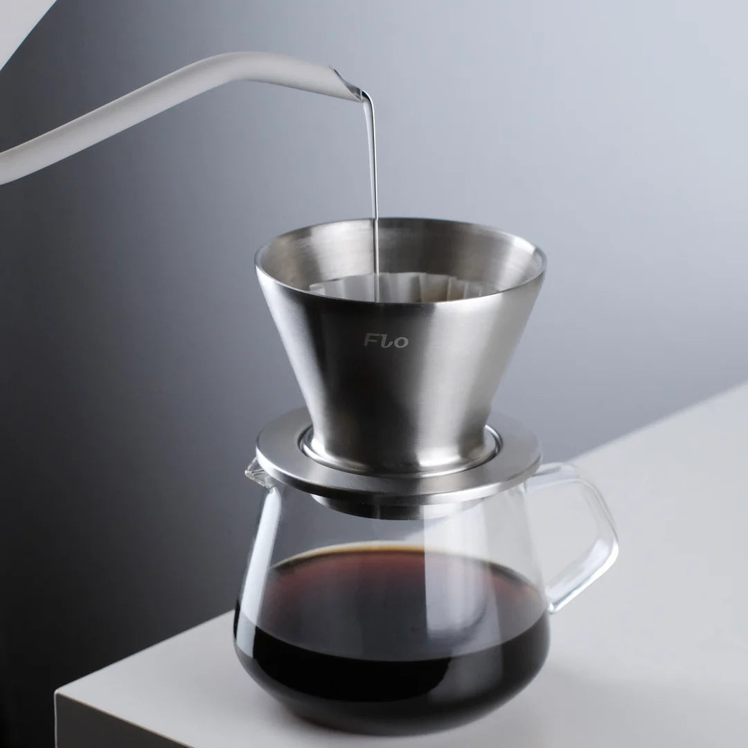 Varia FLO Glass Server 0.6L mit FLO Dripper – Coffee Coaching Club 3