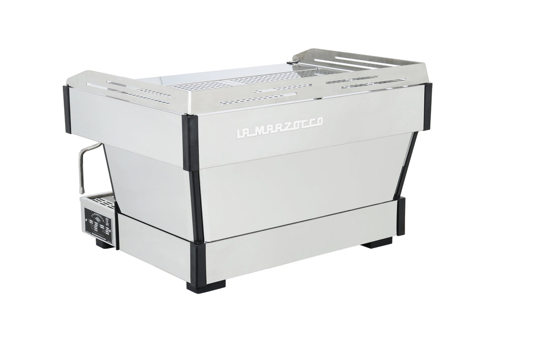 La Marzocco Linea PB X AV 2 grupos – elementos de diseño blancos – Coffee Coaching Club 3