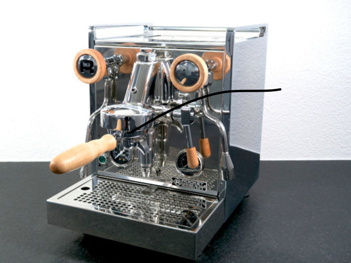 Rocket Holz-Drehgriff Kastanie Detail – Coffee Coaching Club 2