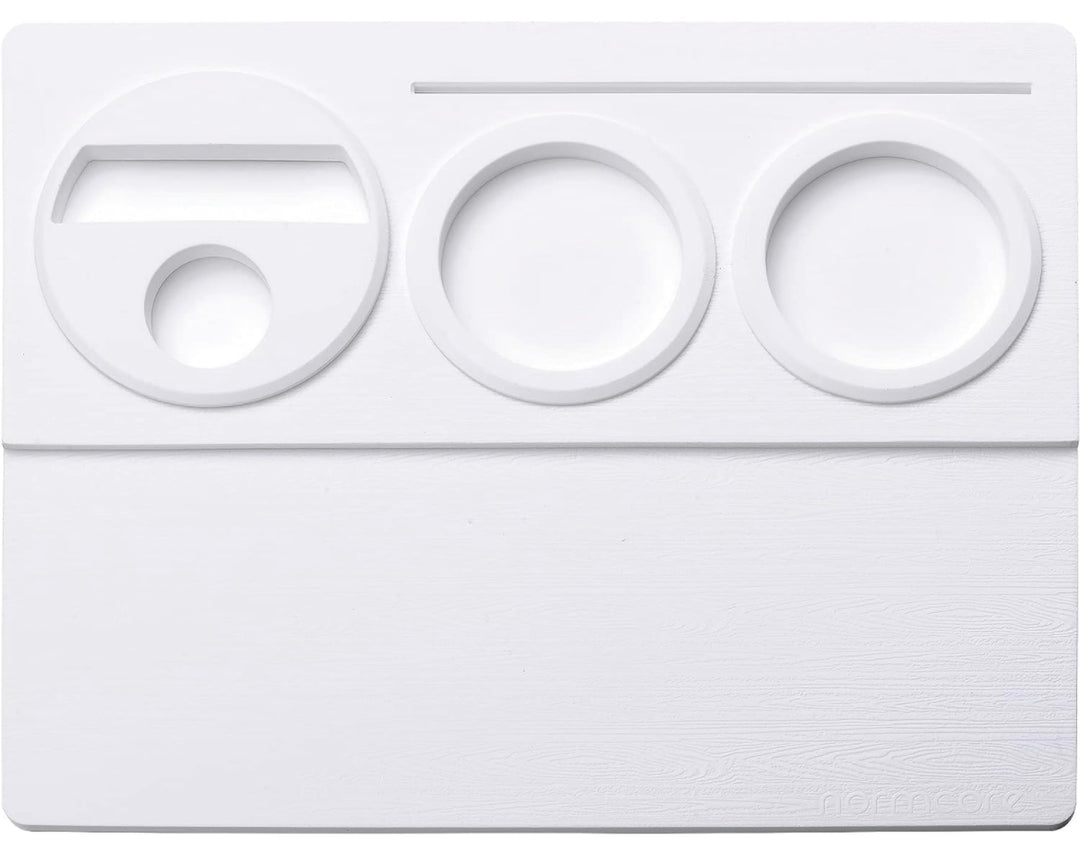 Tapis de tassage Normcore V2 blanc sur le plan de travail – Coffee Coaching Club 4