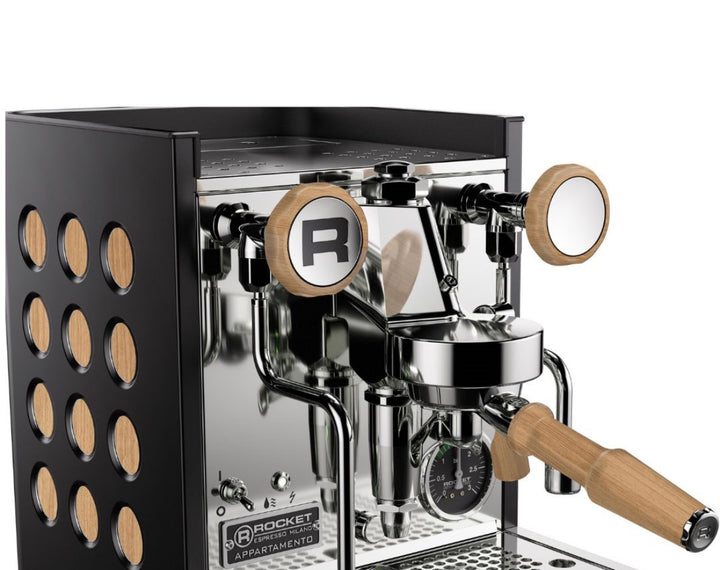 Rocket Appartamento TCA with wood elements – dual boiler espresso machine - Coffee Coaching Club 1