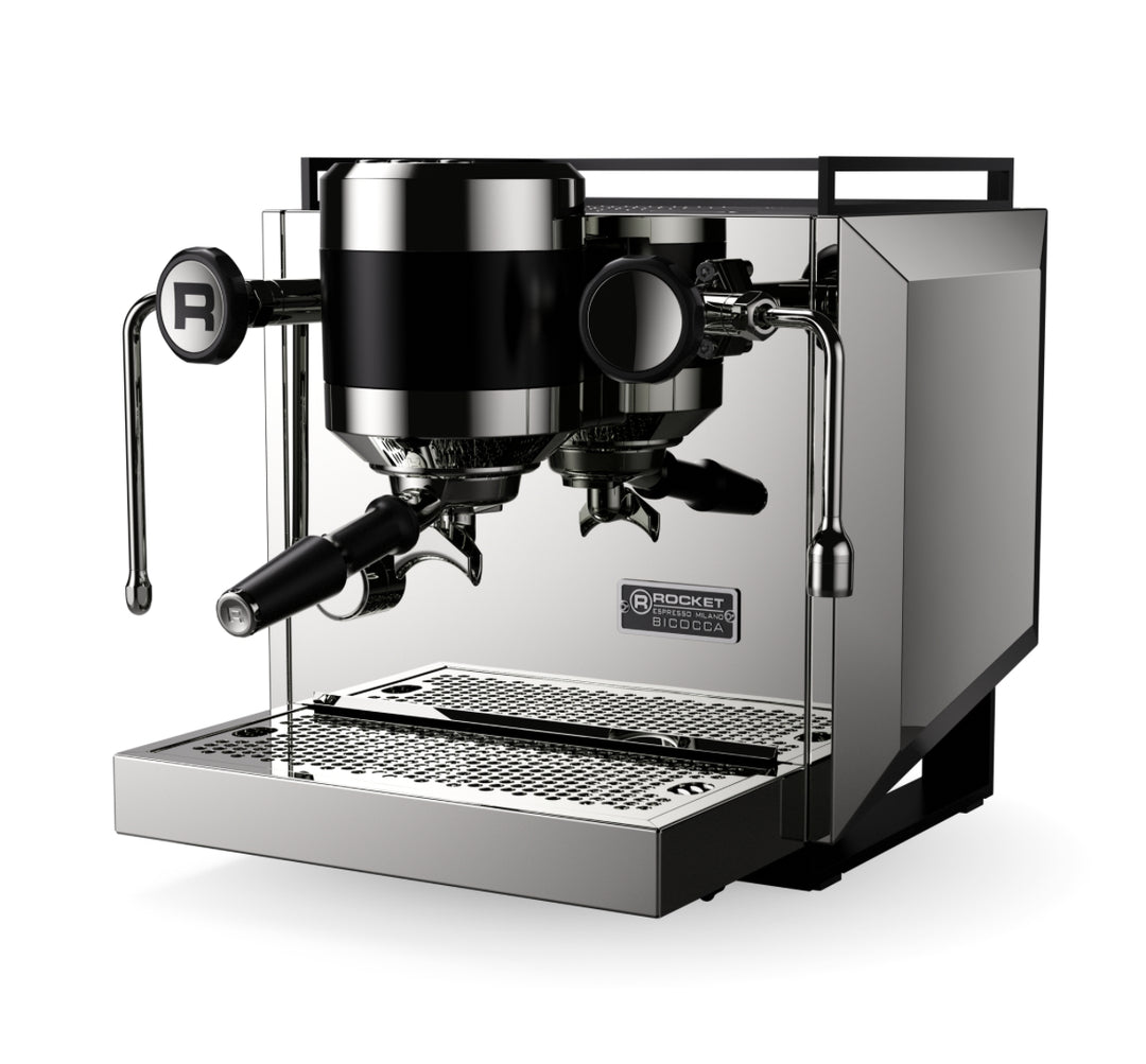 Rocket Bicocca Dualboiler-Espressomaschine in Chrom – Coffee Coaching Club 1