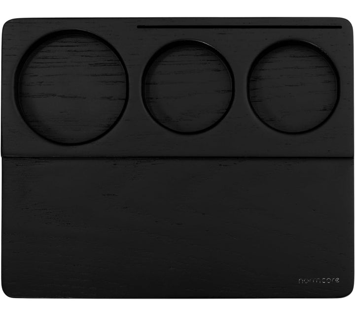 Normcore Tampmatte in legno massiccio, rovere nero – Coffee Coaching Club 1