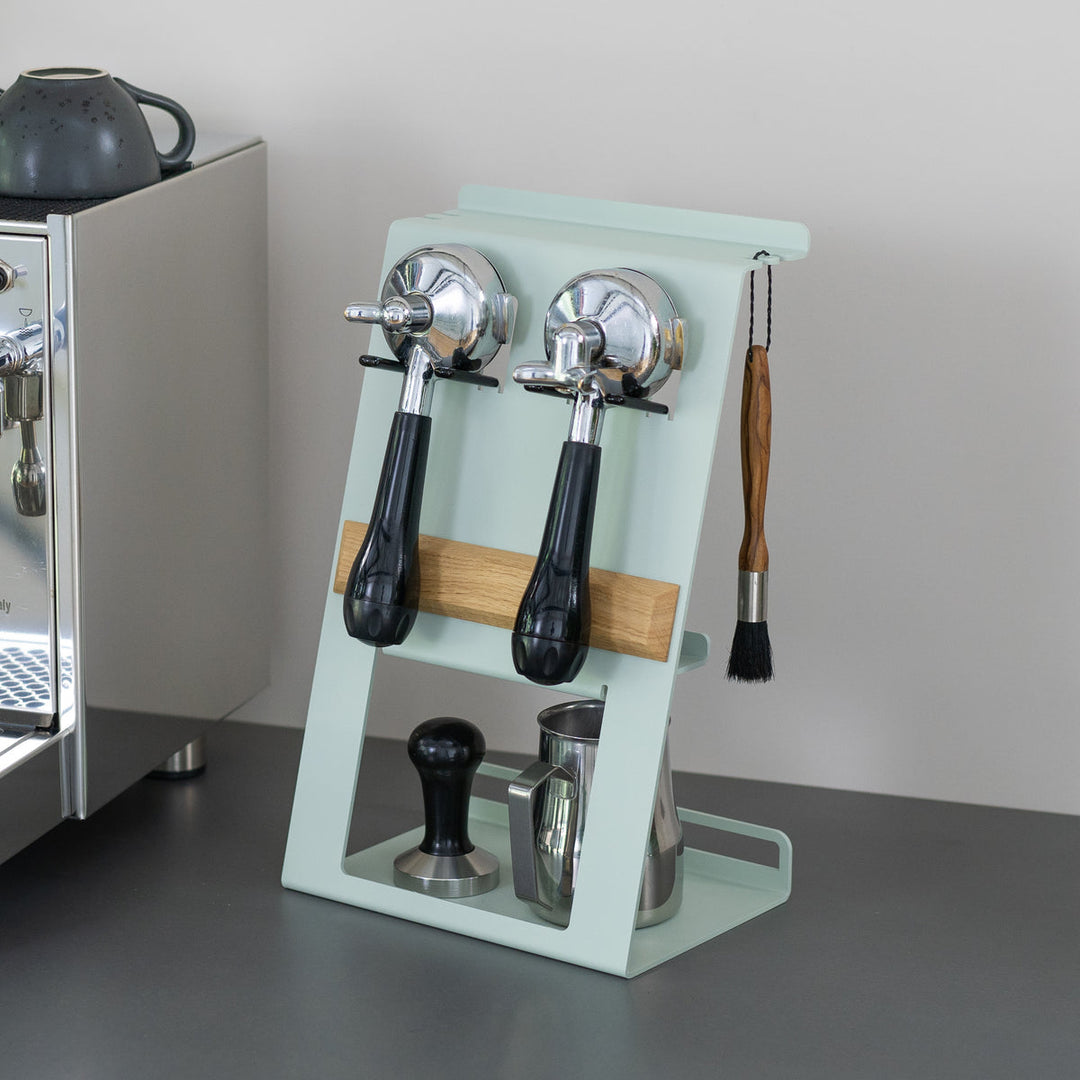 Flate - station with portafilter holder for barista accessories - Coffee Coaching Club