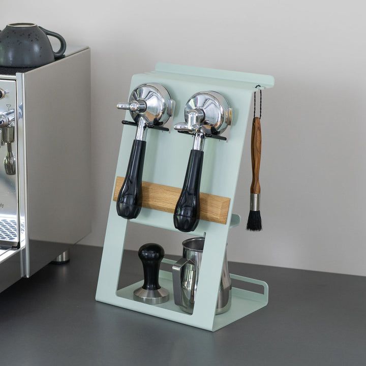 Flate - station with portafilter holder for barista accessories - Coffee Coaching Club
