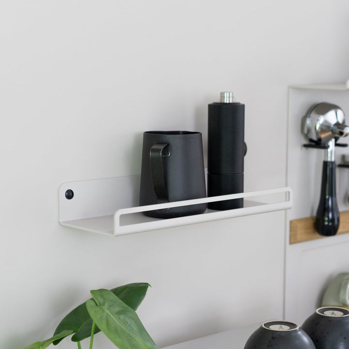 Flate - barista wall shelf for coffee beans and barista accessories - Coffee Coaching Club