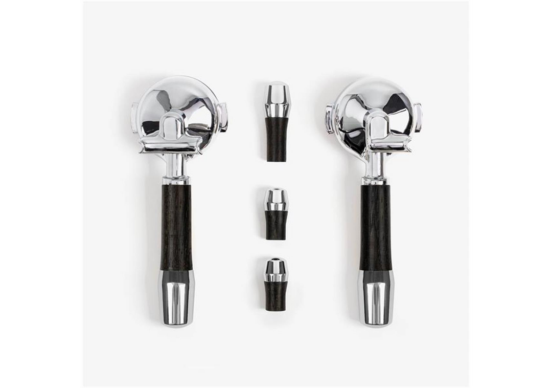 Wiedemann elegant handle set for ECM/adjustment wheels, smoked oak - Coffee Coaching Club