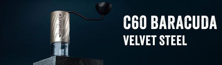 Comandante Baracuda Velvet Steel Handmühle – limitierte Edition – Coffee Coaching Club