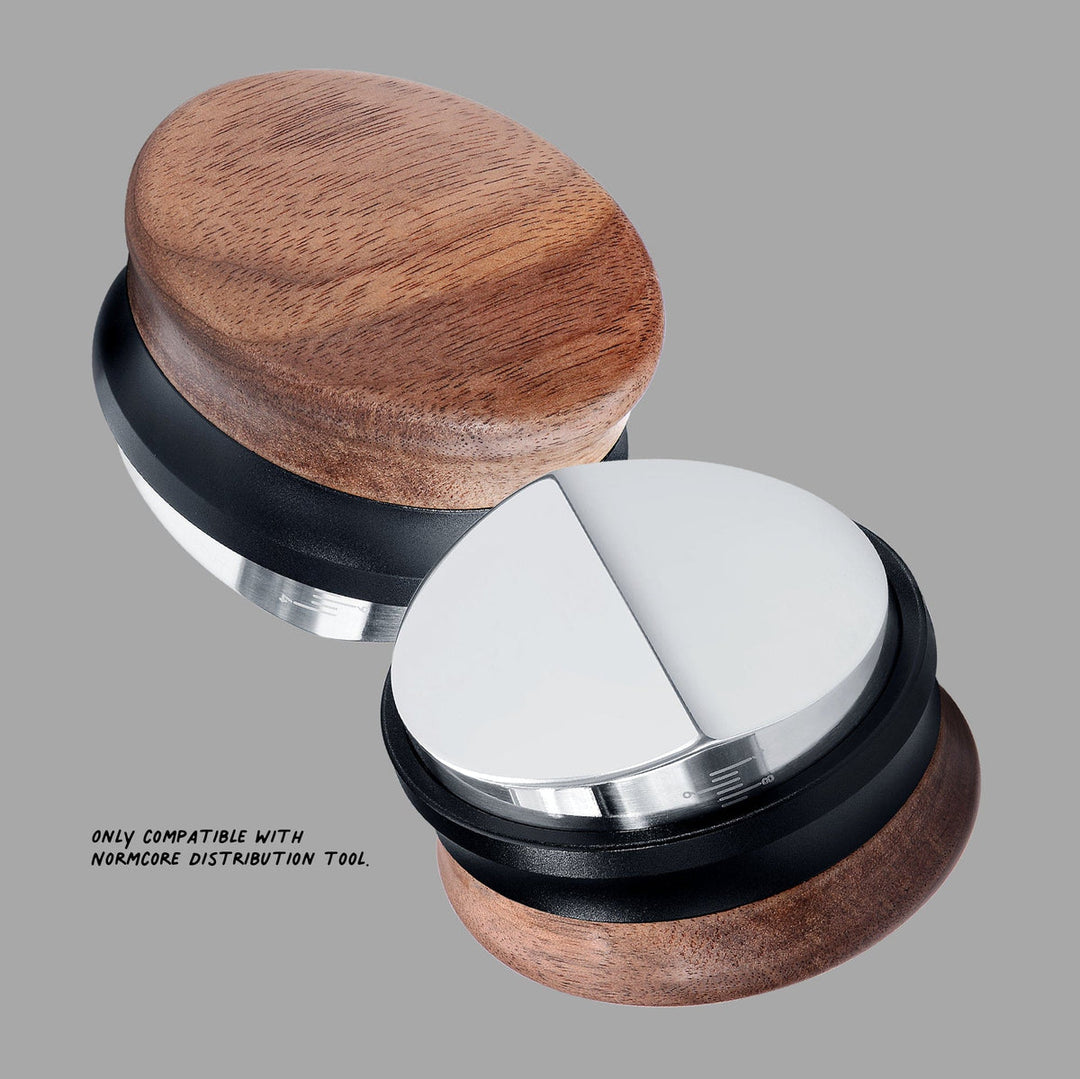 Normcore wooden handle walnut for leveler and distributor 58.5 mm – Coffee Coaching Club 1