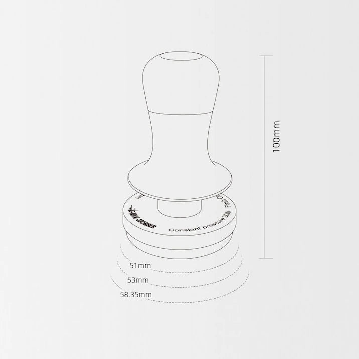 MHW-3BOMBER Espresso-Tamper Flash 58.35 mm: perfecto para extracciones constantes y precisas - Coffee Coaching Club