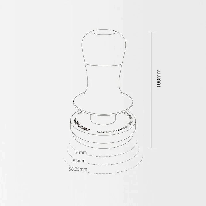 MMHW-3BOMBER Tamper para Espresso Flash 51 mm: perfecto para extracciones constantes y precisas - Coffee Coaching Club