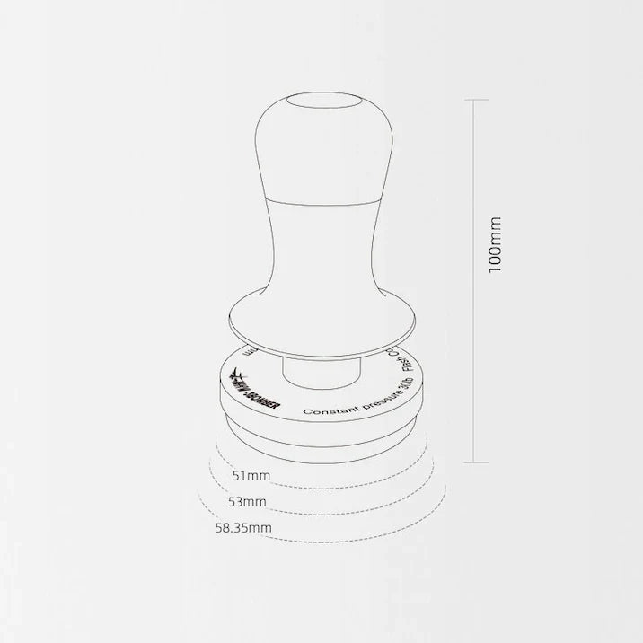 MHW-3BOMBER Tamper para Espresso Flash 53.35 mm: perfecto para extracciones constantes y precisas - Coffee Coaching Club