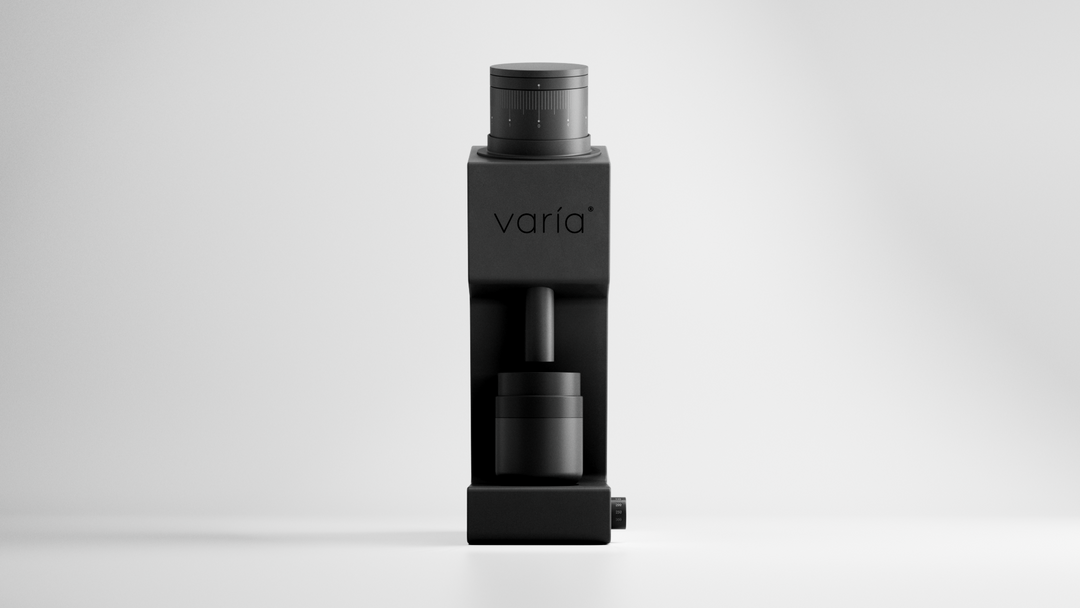 Varia VS4 Kaffeemühle Schwarz Frontansicht – Coffee Coaching Club 3