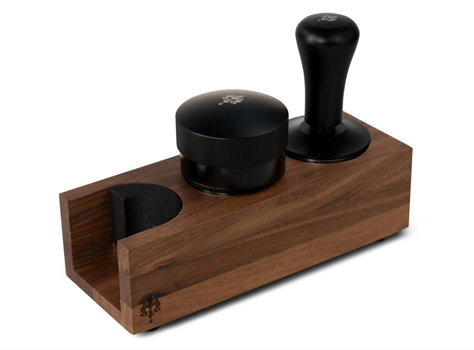 Station de tamping Eureka double – noyer – Coffee Coaching Club