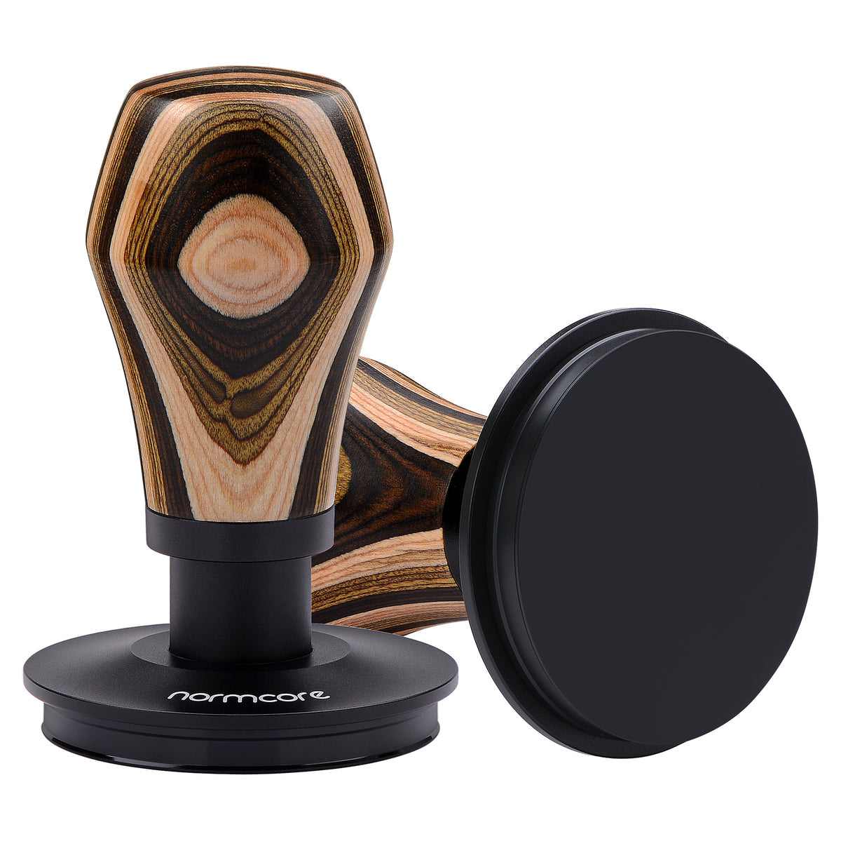 Normcore Tamper Titan PVD Gemustertes Holz – Coffee Coaching Club 1