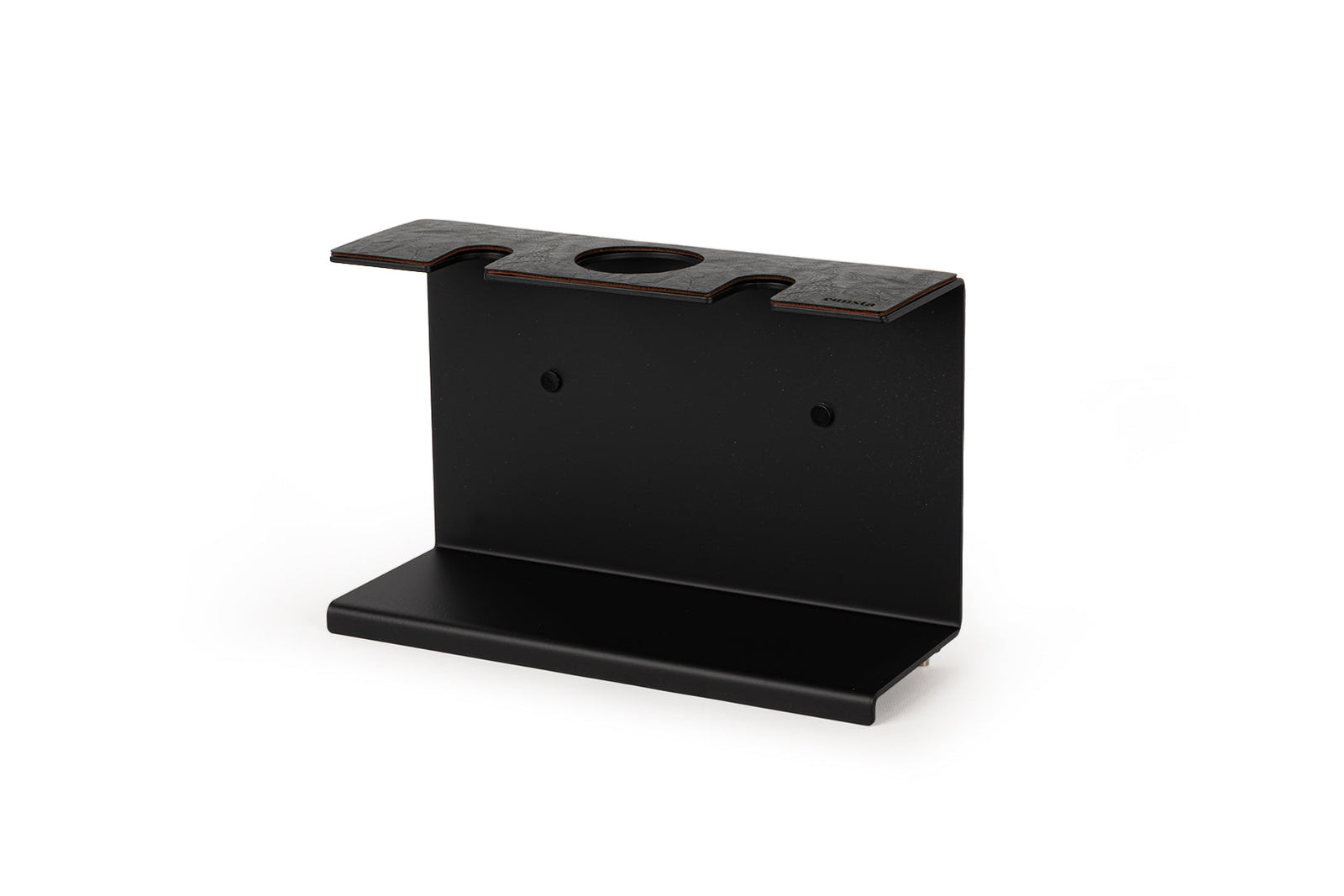 Eurista Station schwarz matt – 3 mm Stahl, Wand- und Standmontage – Coffee Coaching Club