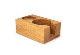 Station de tassage en bois Eurista Duo, chêne – station de tassage bois massif 58 mm – Coffee Coaching Club