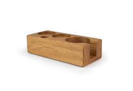 Station de tassage en bois Eurista Quattro, chêne – station de tassage bois massif 58 mm – Coffee Coaching Club