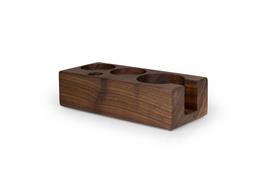 Station de tassage en bois Eurista Quattro, noyer – station de tassage bois massif 58 mm – Coffee Coaching Club