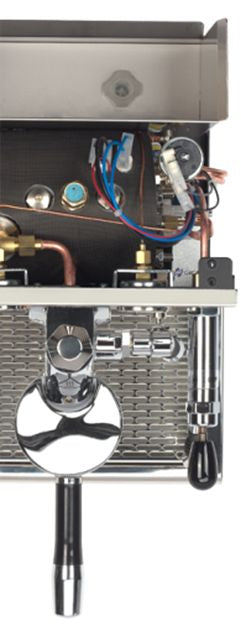 ECM Elektronika Profi II Bedienfeld und Brühgruppe – Detail – Coffee Coaching Club 2