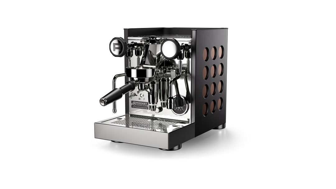 Rocket Appartamento TCA black copper heat exchanger espresso machine – Coffee Coaching Club 1