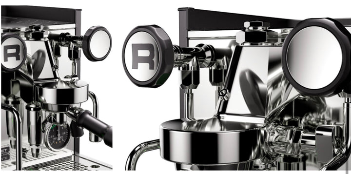 Rocket Appartamento TCA stainless steel copper detail view – Coffee Coaching Club 5
