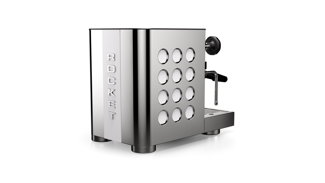 Rocket Appartamento TCA stainless steel white E61 brew group – Coffee Coaching Club 2