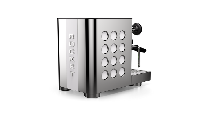Rocket Appartamento TCA stainless steel white E61 brew group – Coffee Coaching Club 2