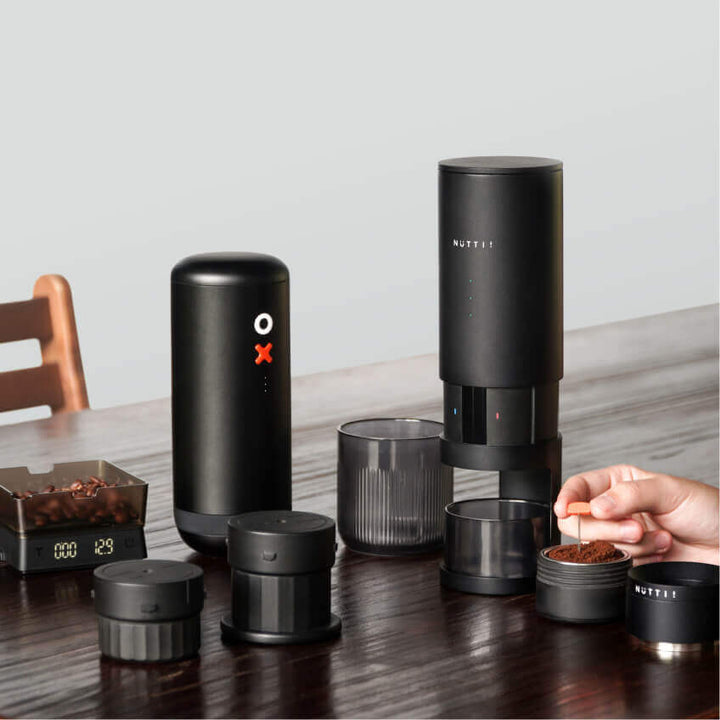 Timemore × Nuttii E-Coffee – Detailansicht Kaffeemehl – Coffee Coaching Club