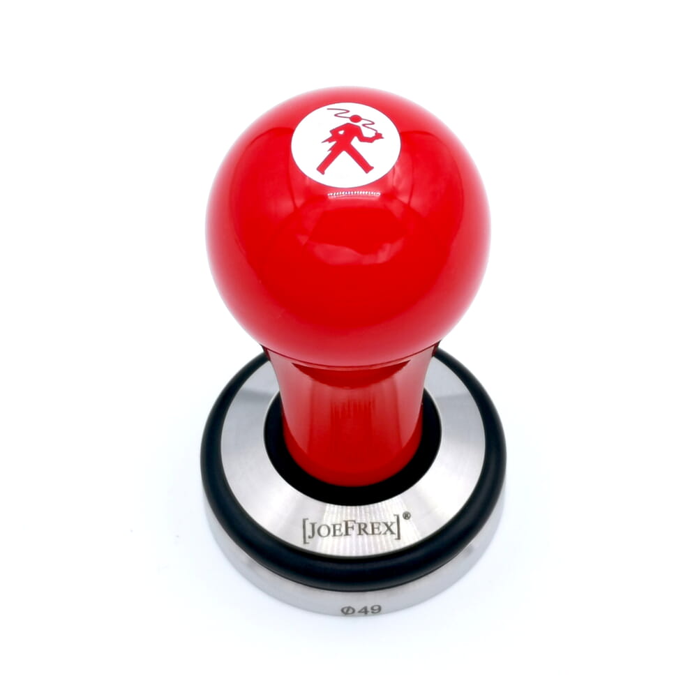 Olympia Express Tamper 49mm rot Edelstahl-Base – Coffee Coaching Club 2