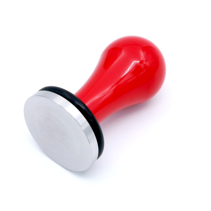 Olympia Express Tamper 49mm rot Detail Holzgriff – Coffee Coaching Club 3