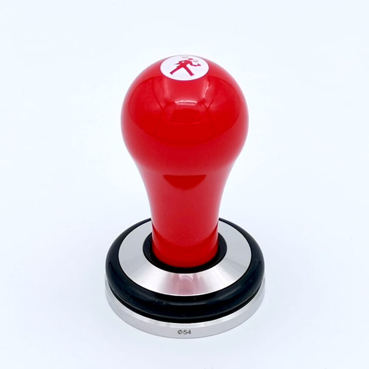 Olympia Express Tamper 54mm rot mit Logo Maximatic – Coffee Coaching Club 1
