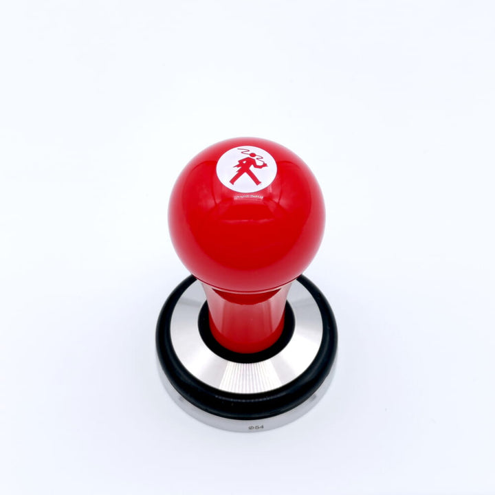 Olympia Express Tamper 54mm rot Detail Holzgriff – Coffee Coaching Club 3