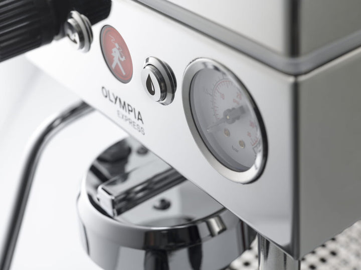 Olympia Express Maximatic – boutons de commande en inox - Coffee Coaching Club 11