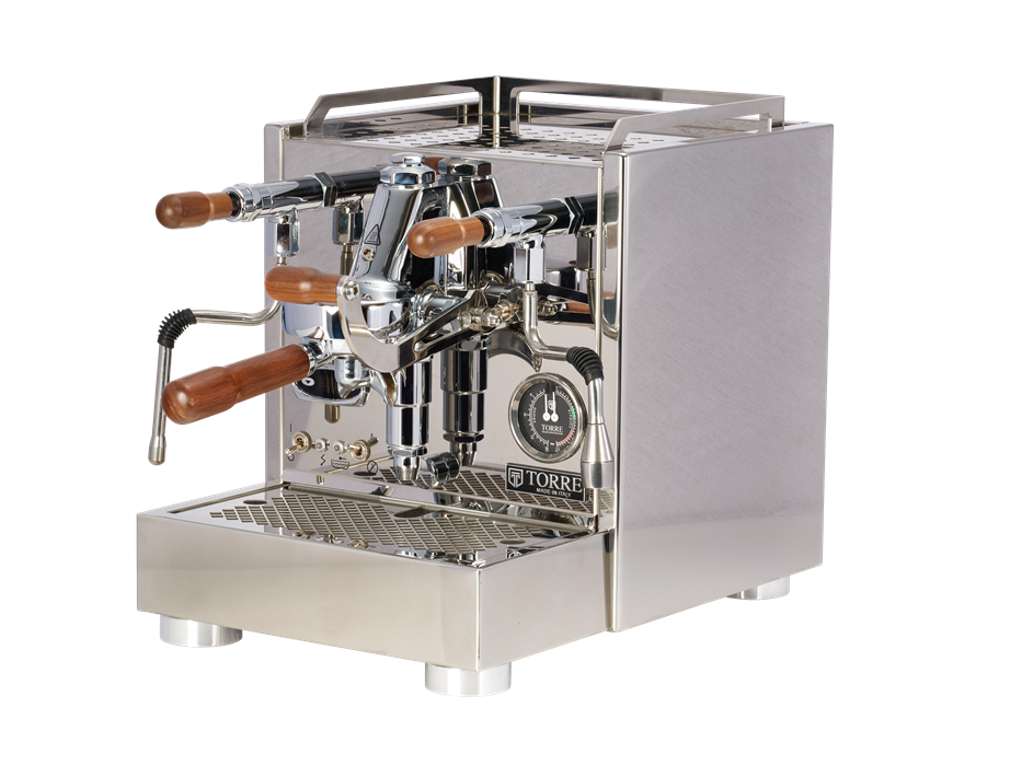 Torre Mariuccia dual boiler with wood accent, PID and rotary pump – Coffee Coaching Club