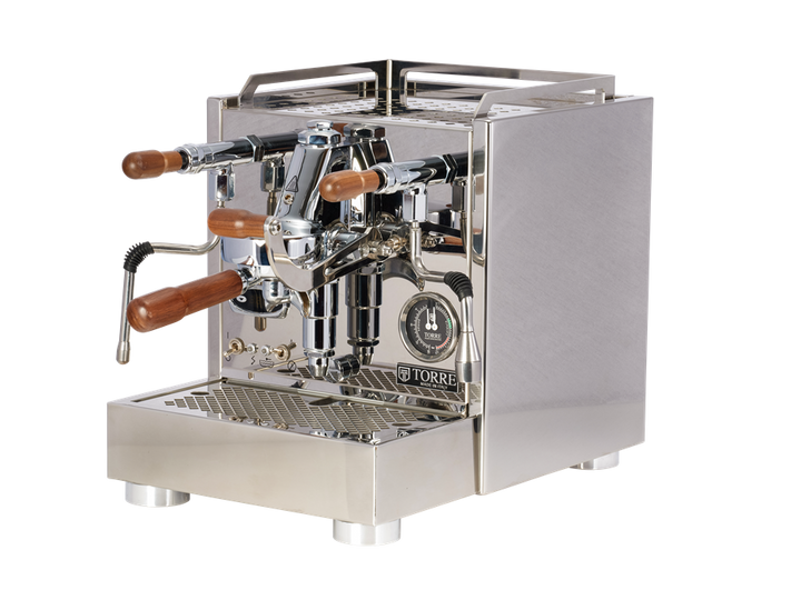 Torre Mariuccia dual boiler with wood accent, PID and rotary pump – Coffee Coaching Club
