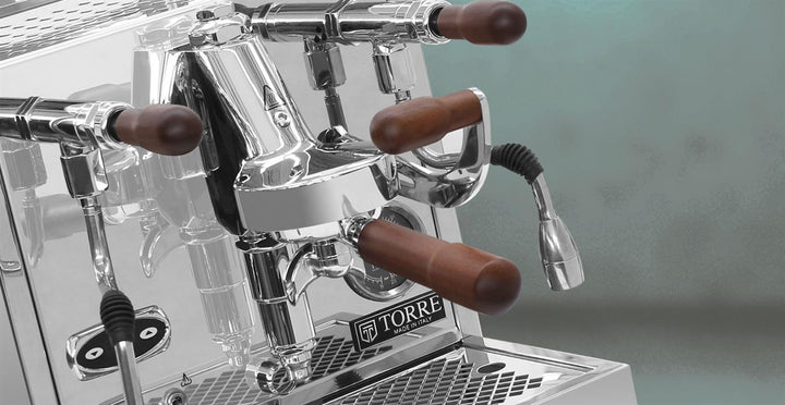 Torre Mariuccia dual boiler with wood accent, PID and rotary pump – Coffee Coaching Club