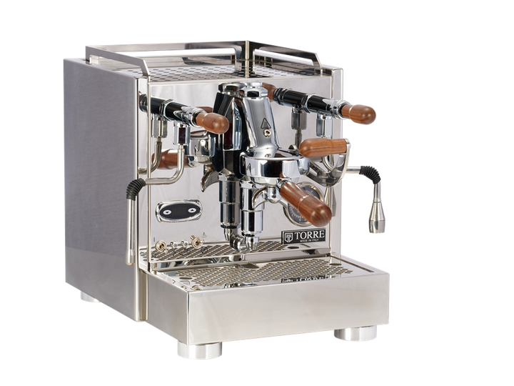 Torre Mariuccia dual boiler with wood accent, PID and rotary pump – Coffee Coaching Club
