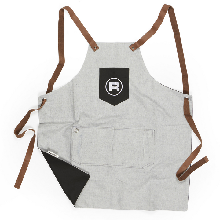 Rocket barista apron, reversible, brown straps – Coffee Coaching Club 1