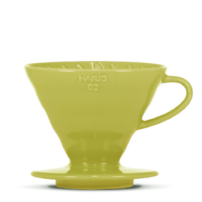 Porte-filtre HARIO V60, porcelaine, vert clair, 3-4 tasses - Coffee Coaching Club