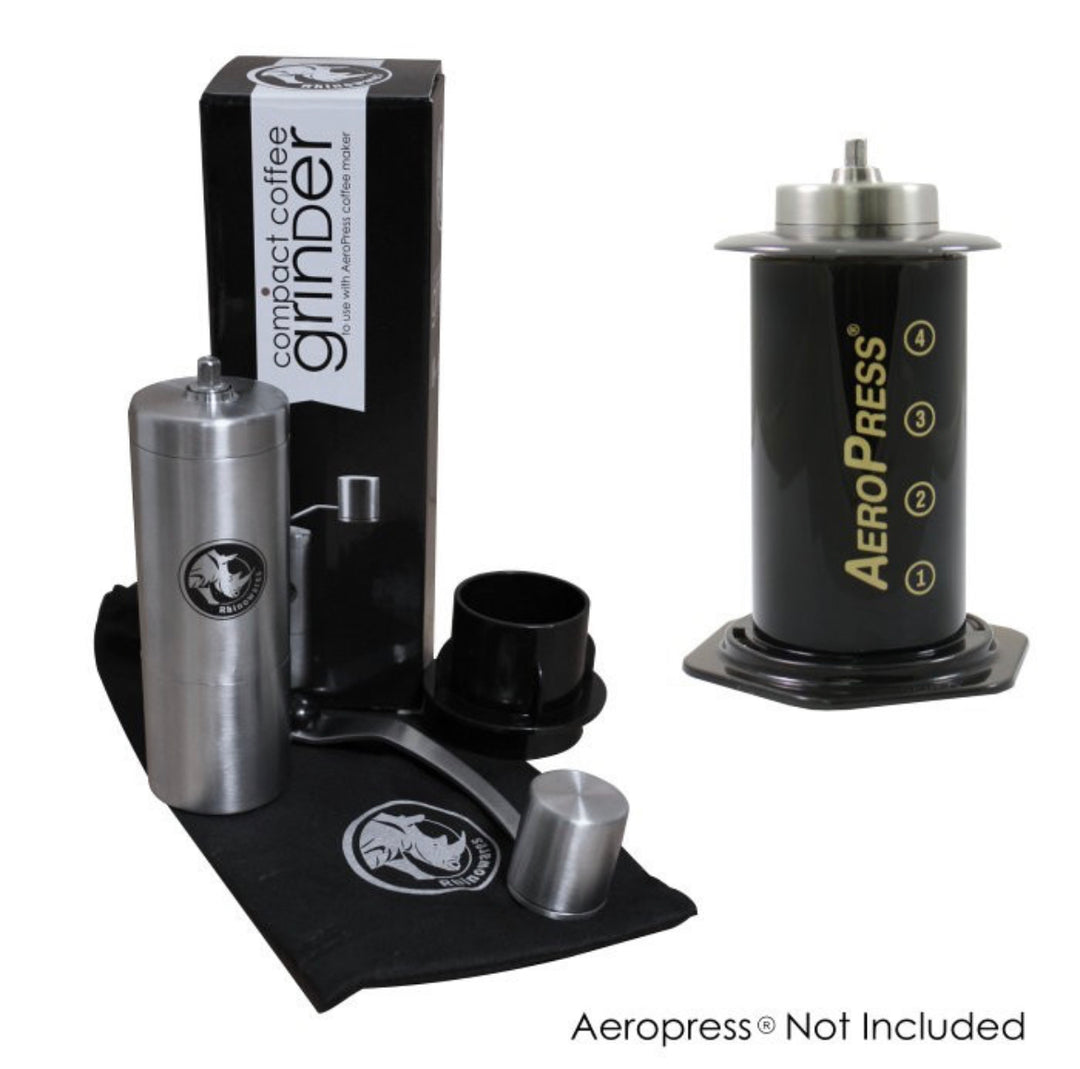 Molinillo manual Rhino Small con adaptador para AeroPress - Coffee Coaching Club