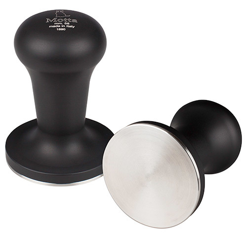 Tamper plat MOTTA "Flash", noir, 58mm - Coffee Coaching Club